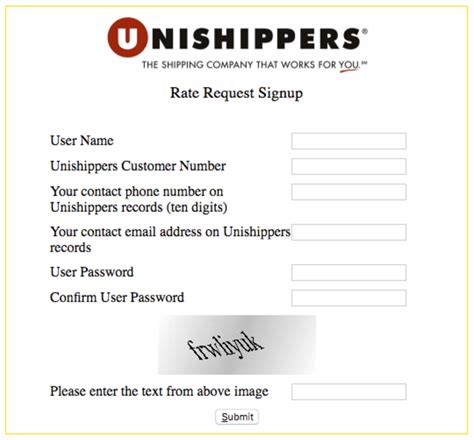 unishippers tracking number information